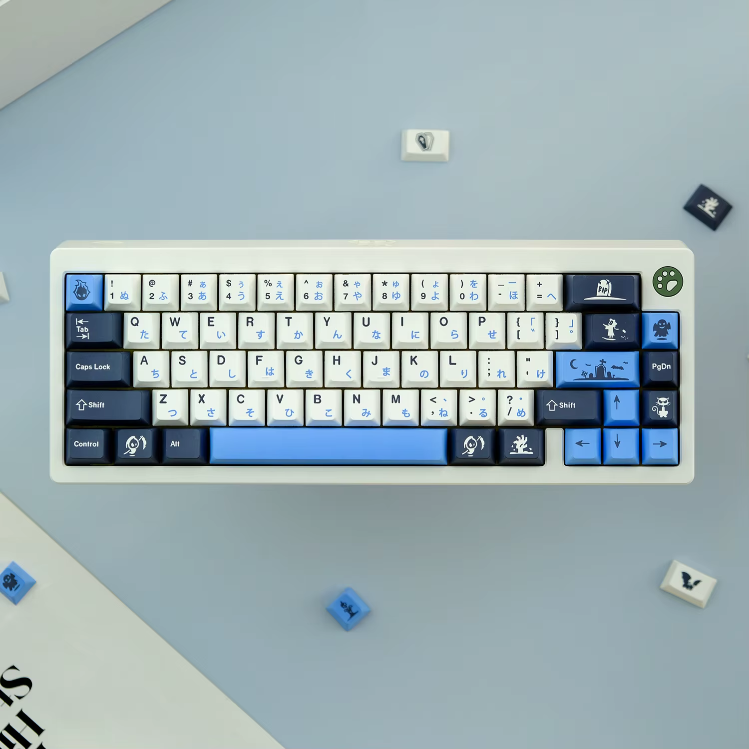 Vista de teclas en un teclado