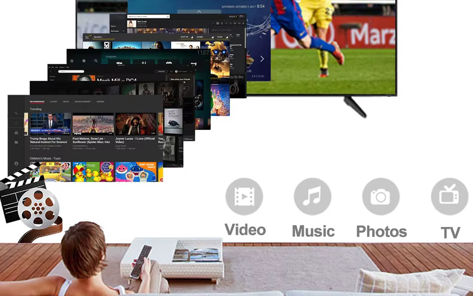 Función de grabación y menú de IPTV en pantalla