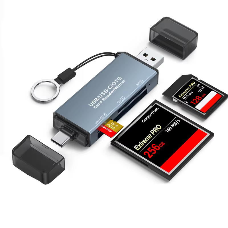 Lector de tarjetas conectado a un smartphone