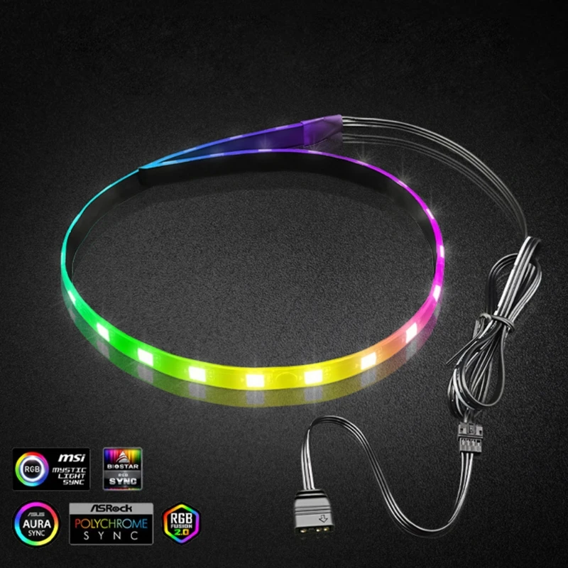 Coolmoon Tira LED RGB ARGB 4 Pines – Iluminación para Placa Base PC
