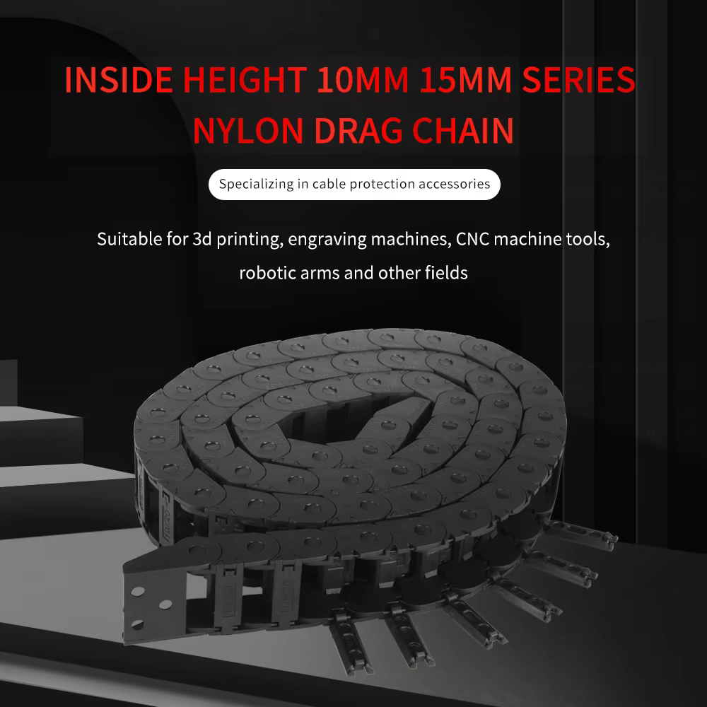 Cadena Nylon 57 Eslabones Impresora 3D – 10x11mm CNC 1m