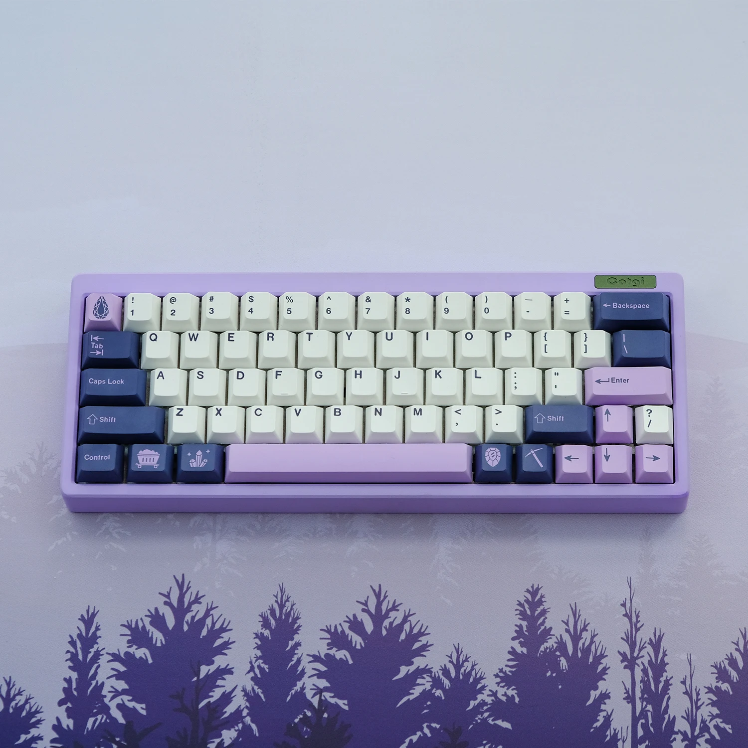 Teclas PBT sublimación amatista detalle