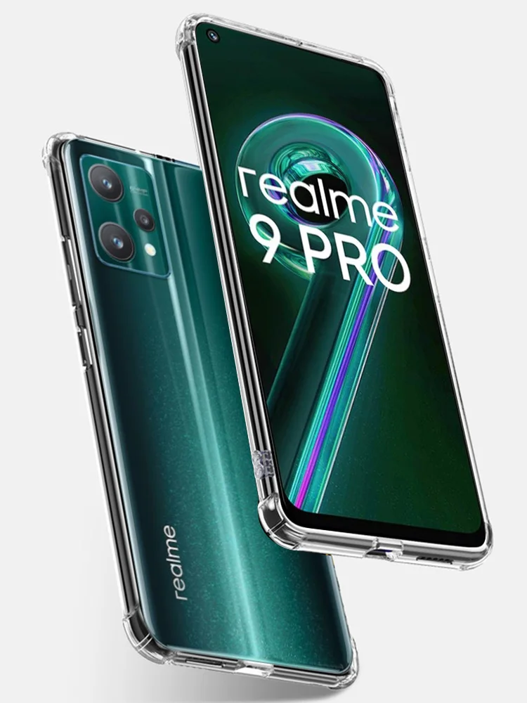 Vista frontal de la funda transparente mostrando el ajuste preciso