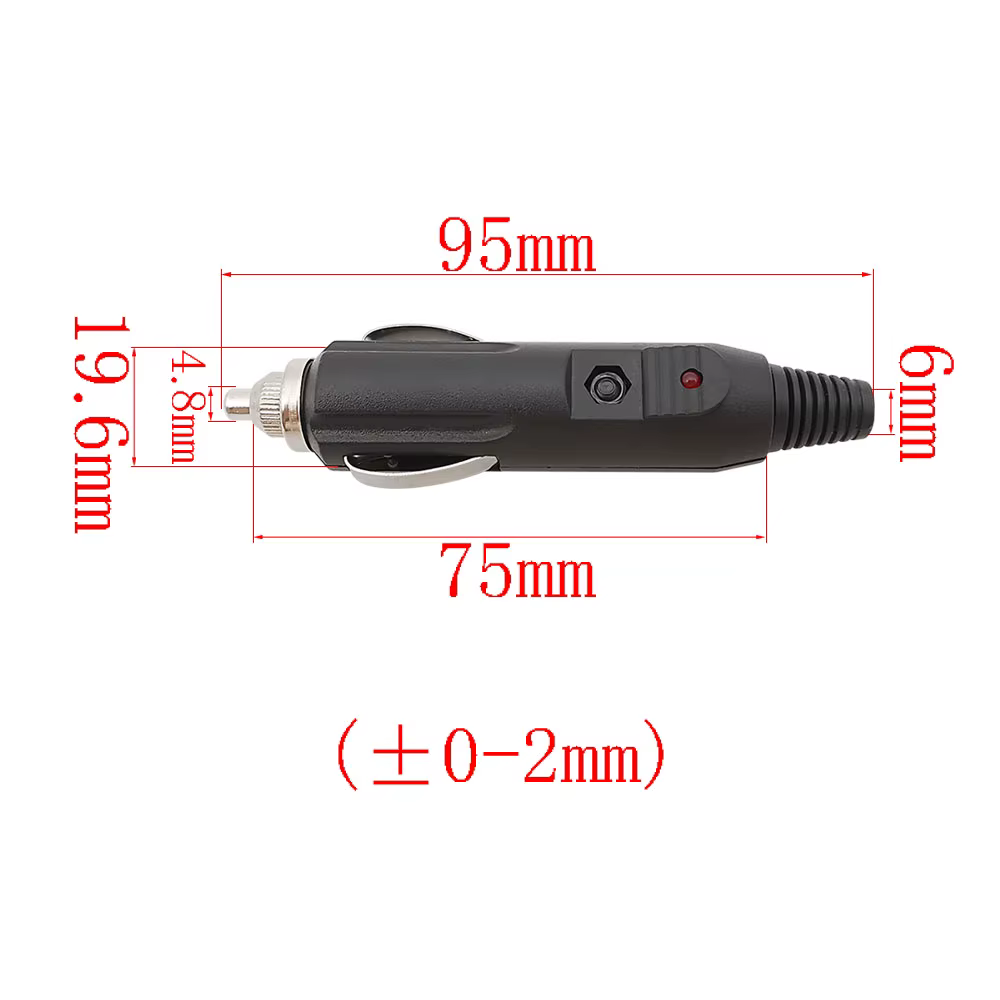 Adaptador 12V Coche – Enchufe Macho con LED para Mechero - imagen 5