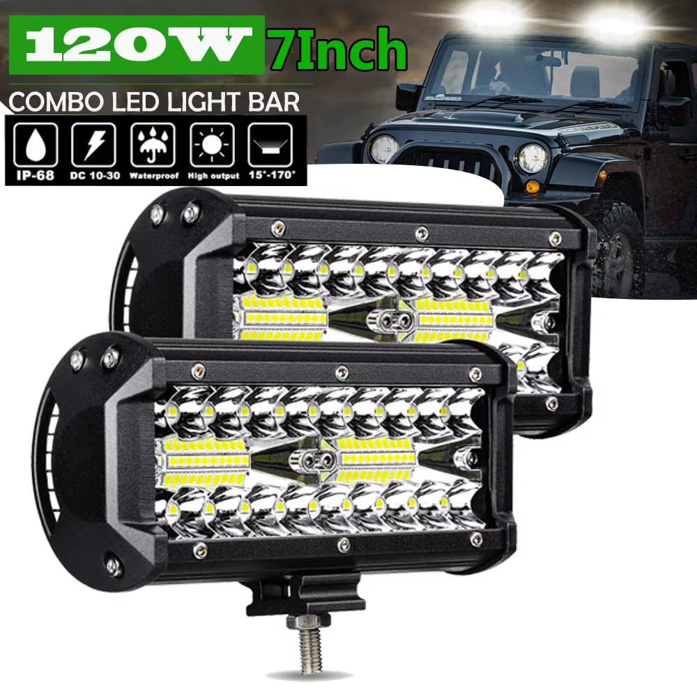 Barra LED en entorno nocturno