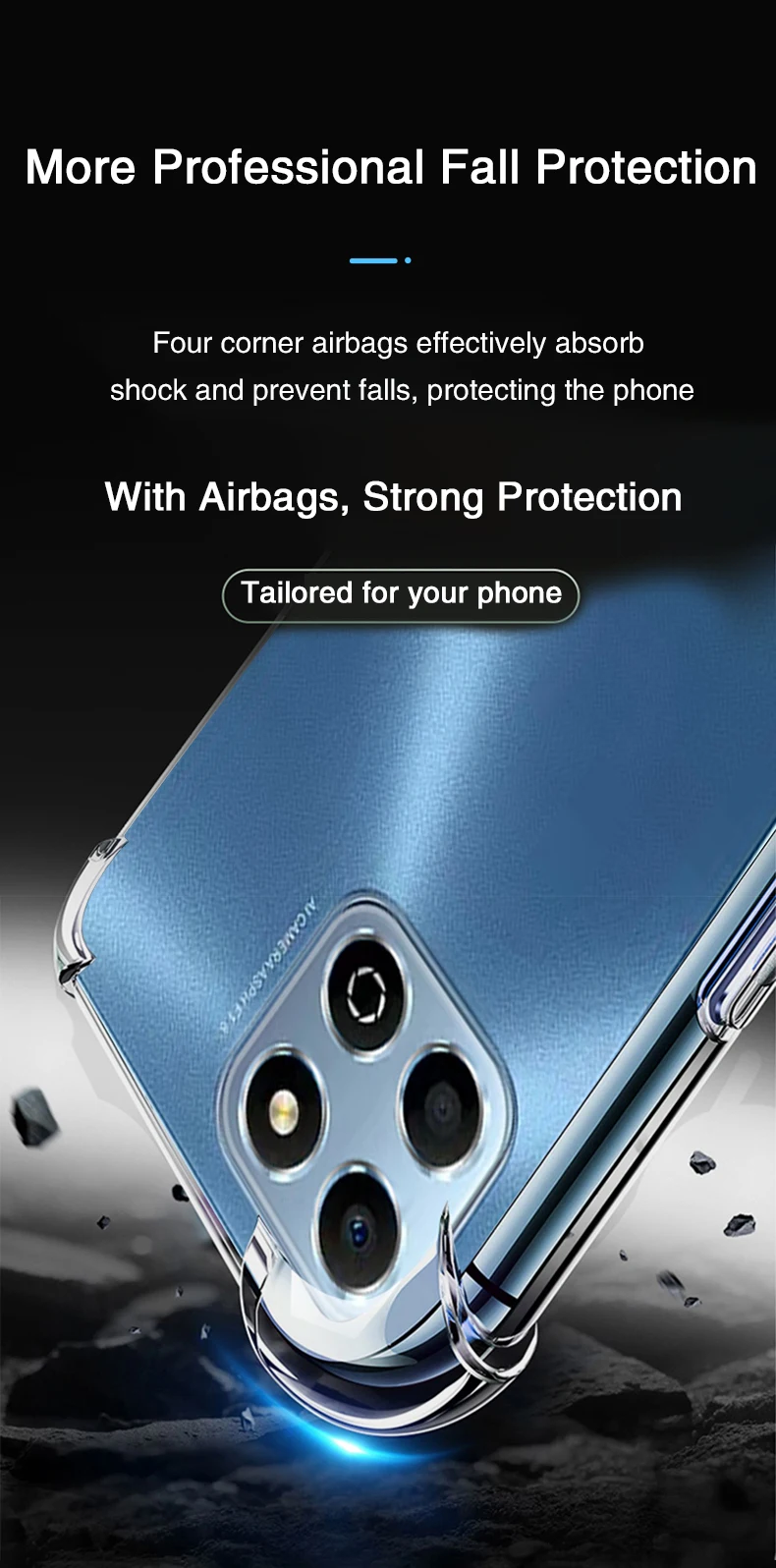Funda Airbag XDAG transparente en Honor X8