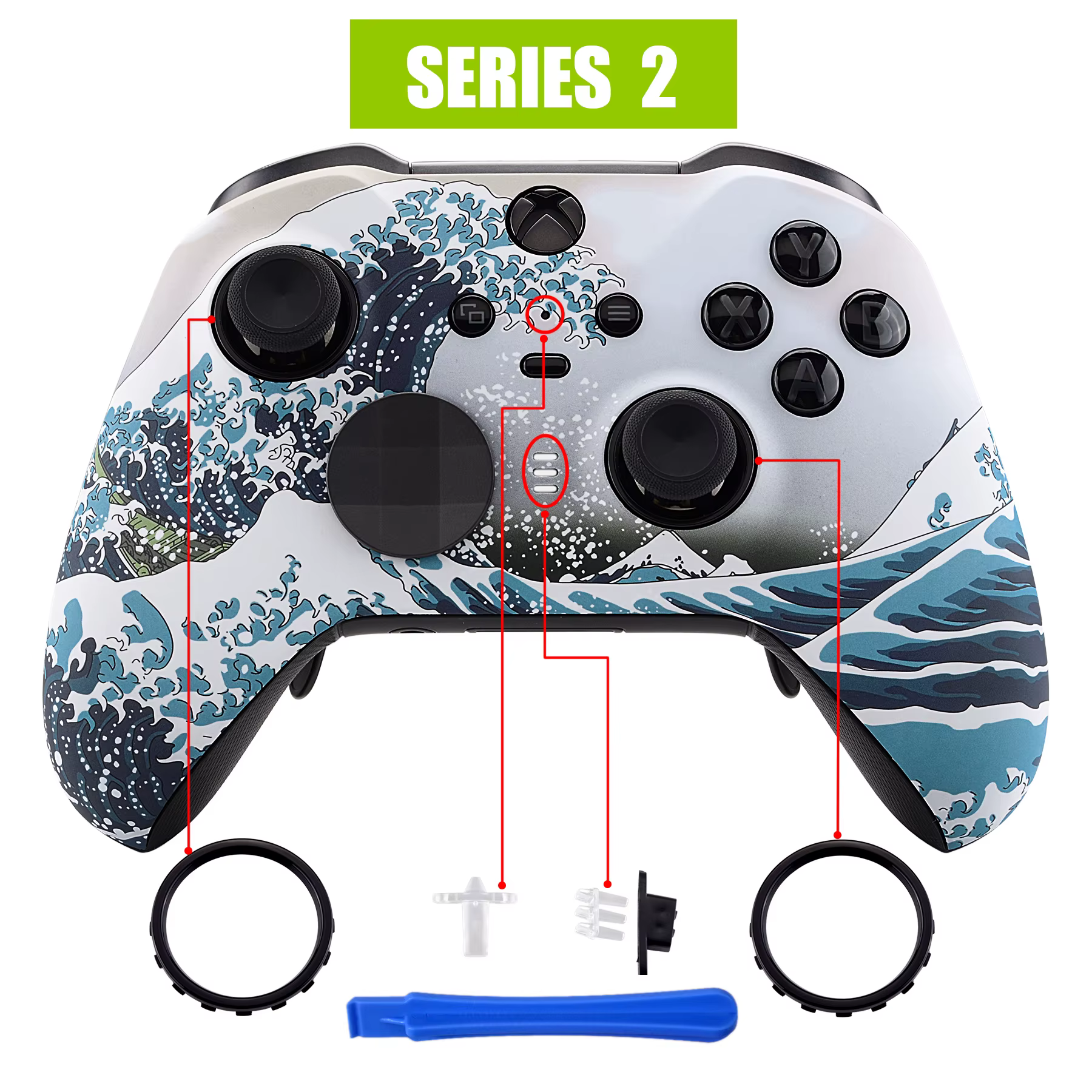 eXtremeRate Carcasa Frontal Xbox One Elite Series 2 Estampada - imagen 2