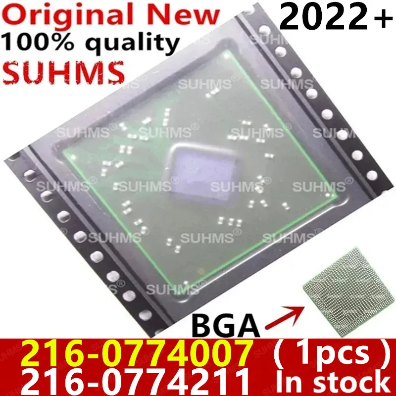 Vista frontal del chipset BGA