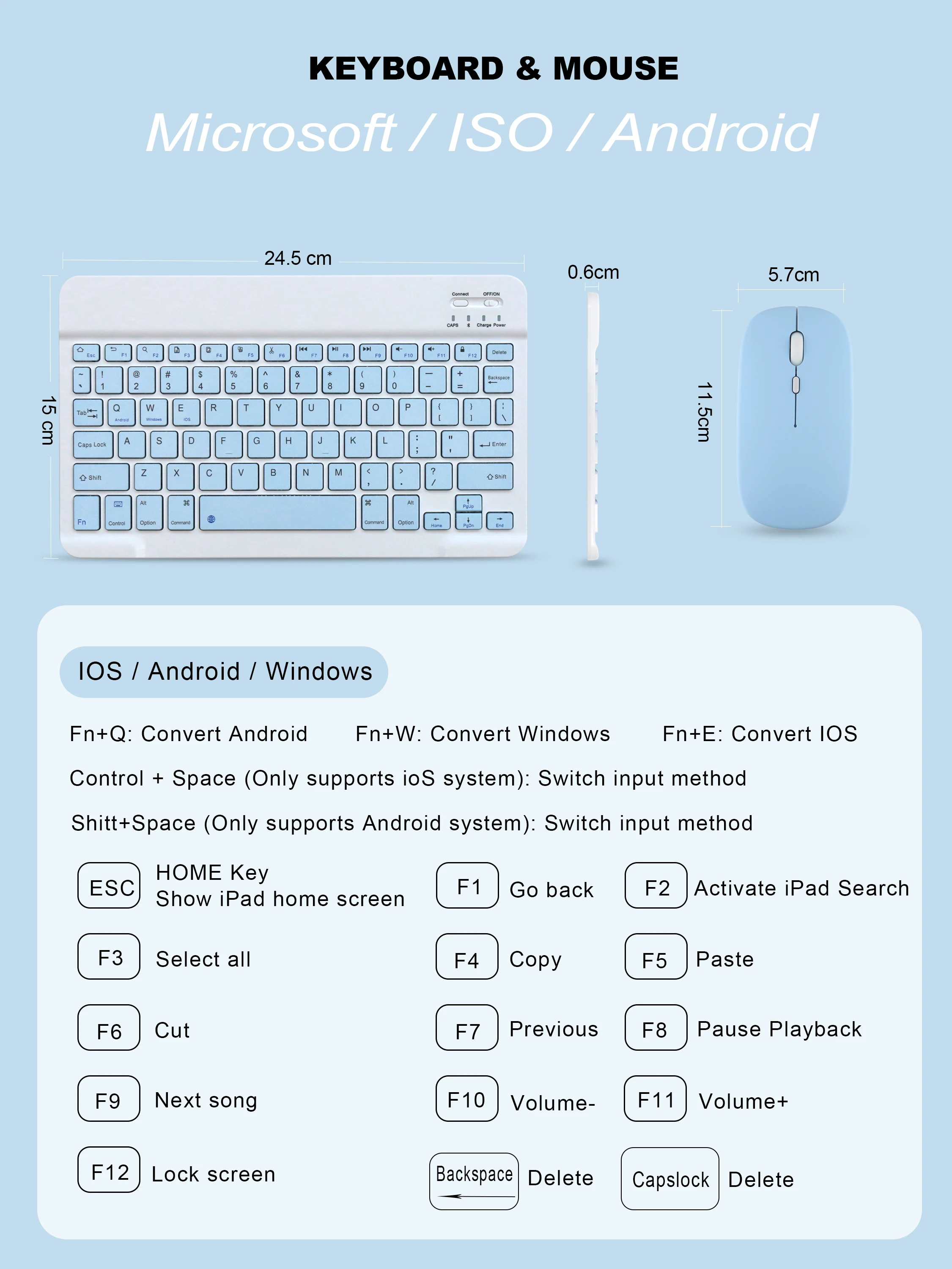 Teclado con teclas de acceso directo multifunción