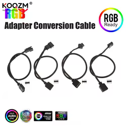 Cable Adaptador RGB para Placa Base, 5 V 3 Pines y 12 V 4 Pines