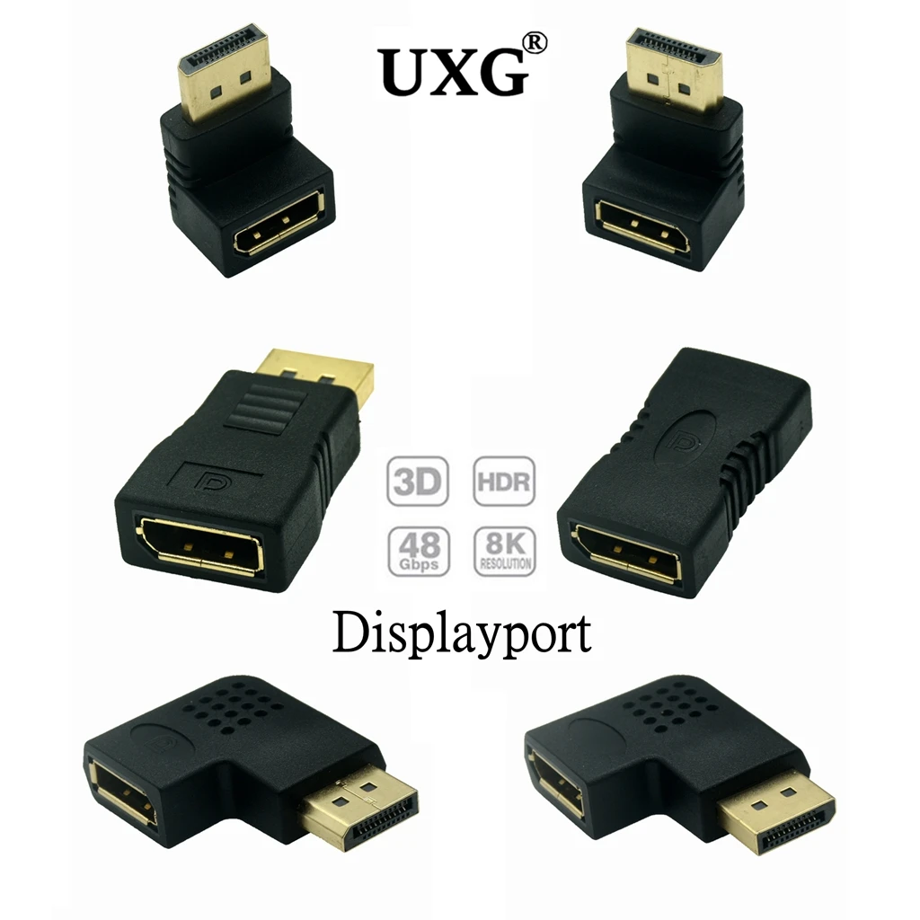 Adaptador DisplayPort ángulo izquierdo UXG