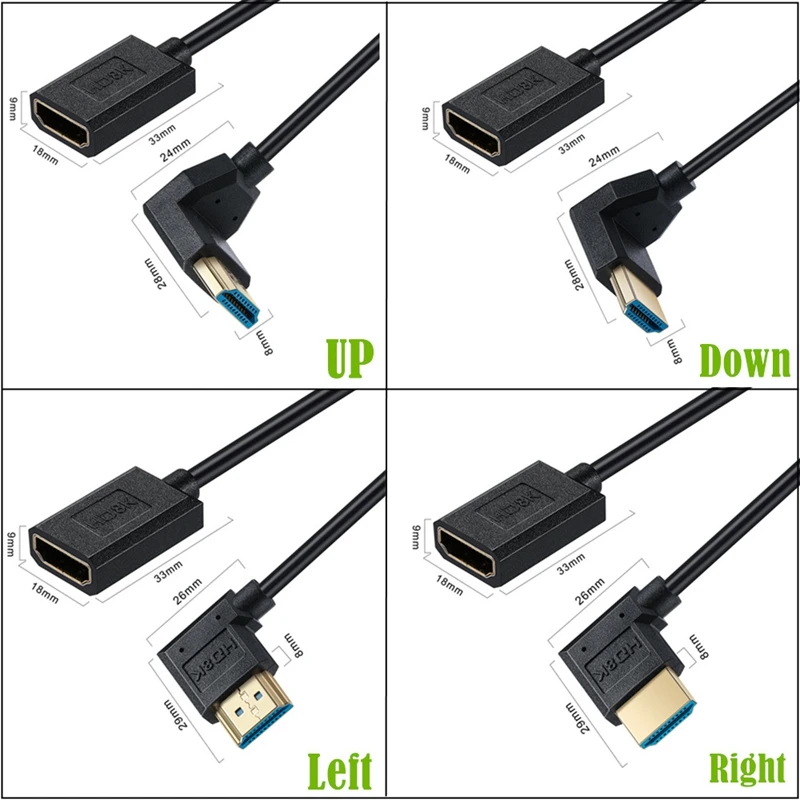 Adaptador HDMI 90 grados Macho-Hembra 8K 60Hz - imagen 3