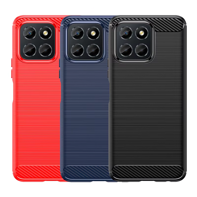 Funda con diseño de fibra de carbono para Honor X6A