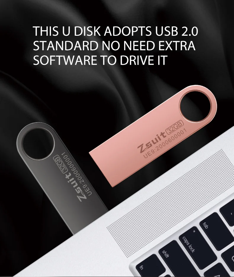 USB metálico con llavero