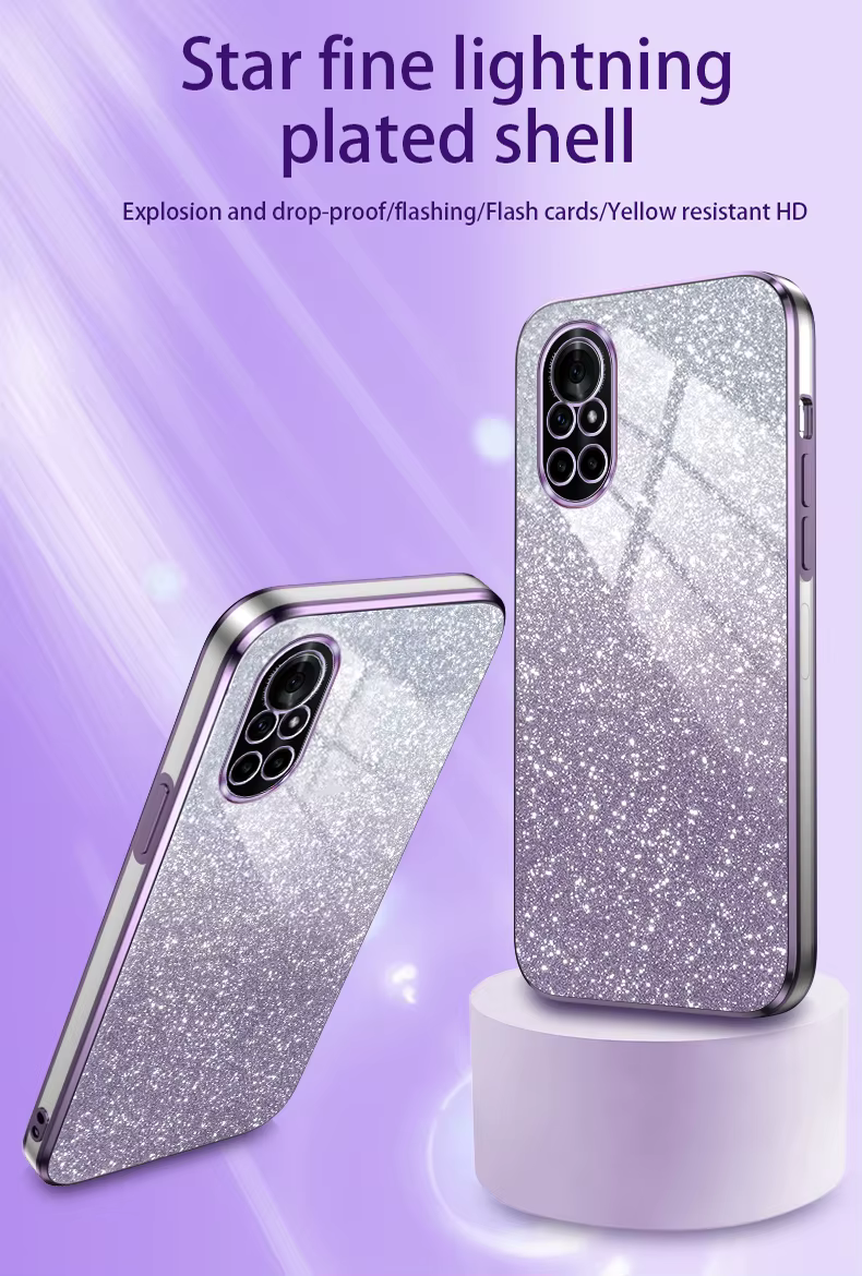 Funda de silicona con brillo degradado para Huawei nova 8 Pro