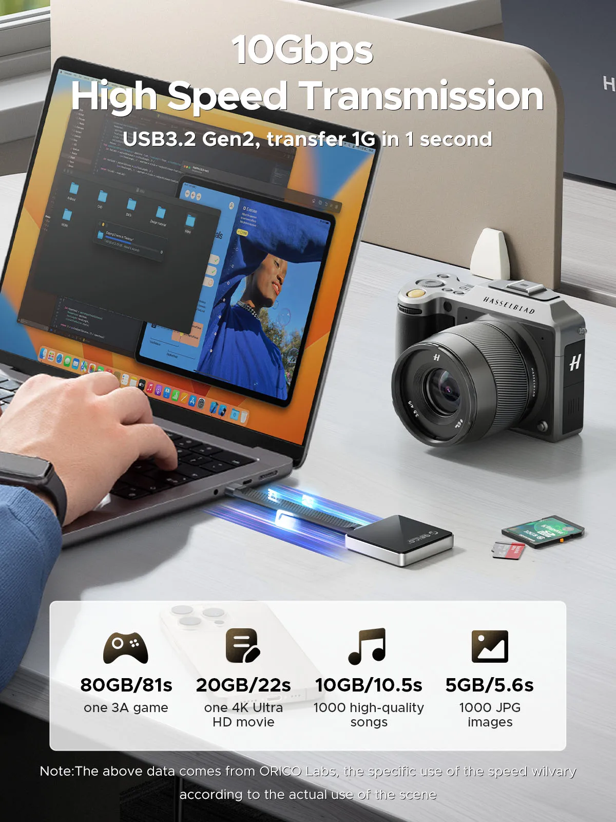 ORICO Caja M.2 NVMe 2230 USB-C 10Gbps - MacBook / iPhone 15 Pro - imagen 4