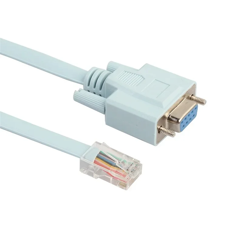 Cable consola USB RJ45 a RS-232 DB9 para routers rollover azul