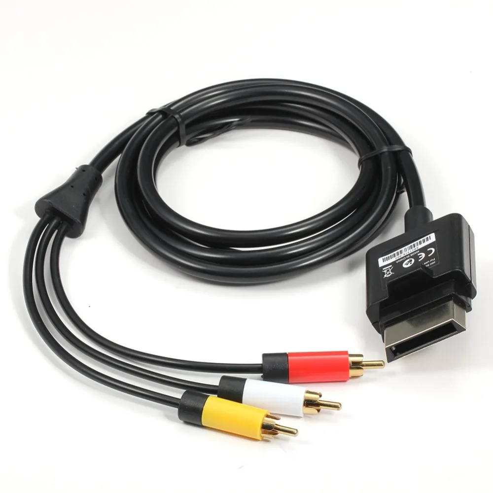 Cable AV RCA vídeo compuesto para Xbox delgado conectores