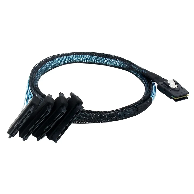 Tarjeta de matriz Mini SAS 36P SFF-8087 vista frontal con conectores
