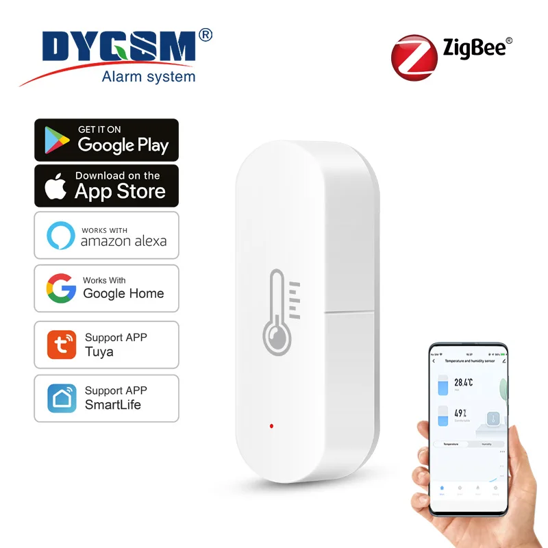 Sensor Zigbee Temperatura Humedad Tuya – Compatible Alexa y Google