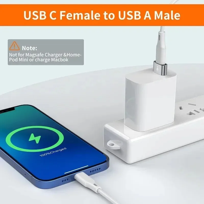 Adaptador USB-C Hembra a USB-A Macho – Compatible iPhone, Samsung y Pixel - imagen 3