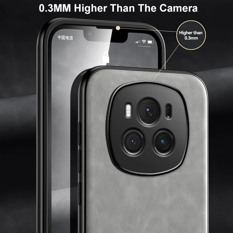 Honor Magic 6 Pro Funda PU Lujo con Soporte Coche Magnético - imagen 4