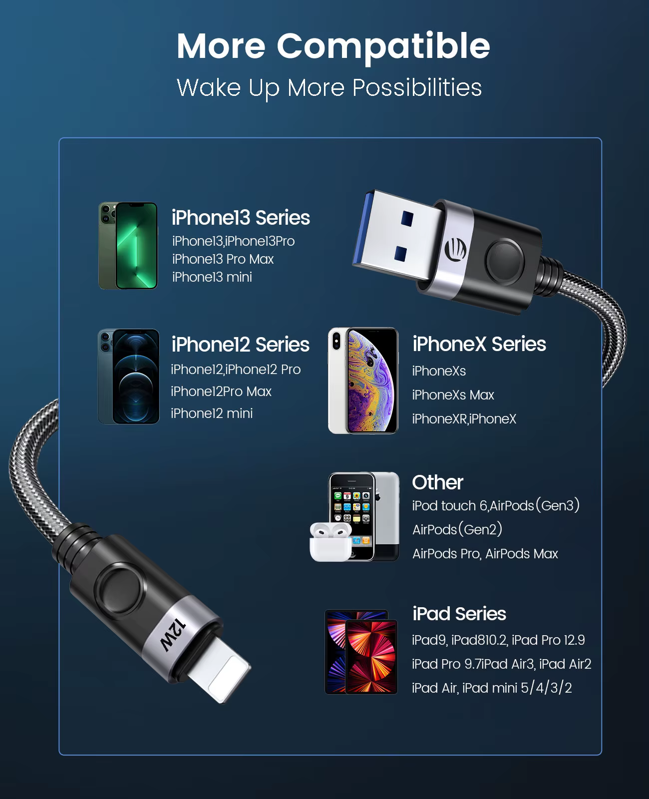 Conector Lightning certificado MFi