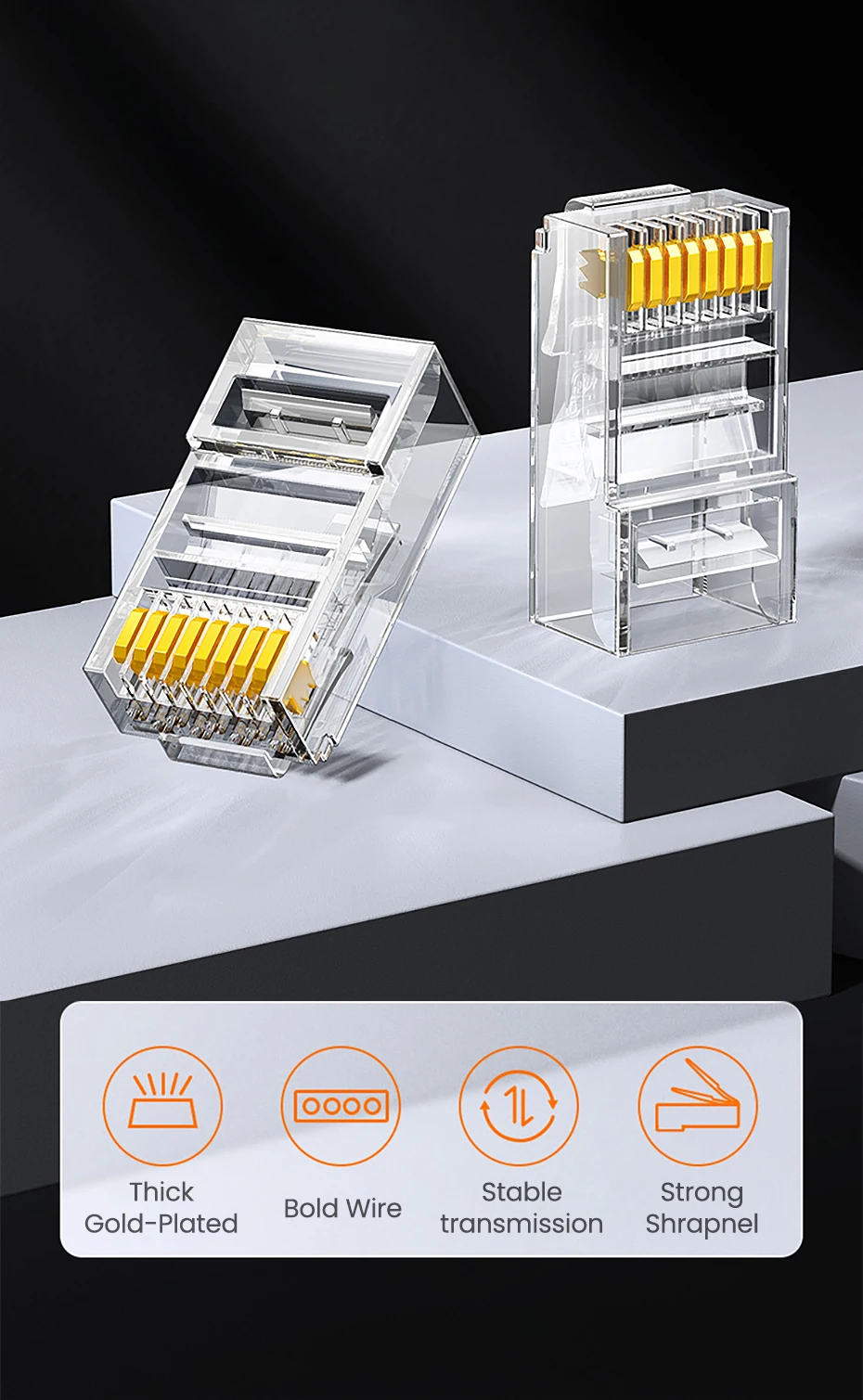 Orificios para cable UTP Cat6