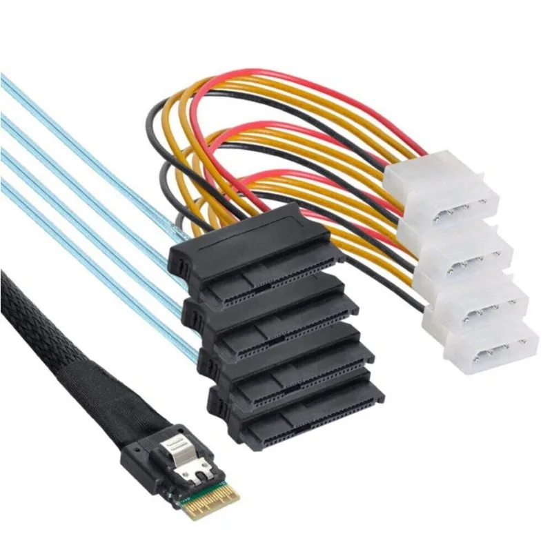Cable de alimentación para servidor SFF-8654 a SFF-8482