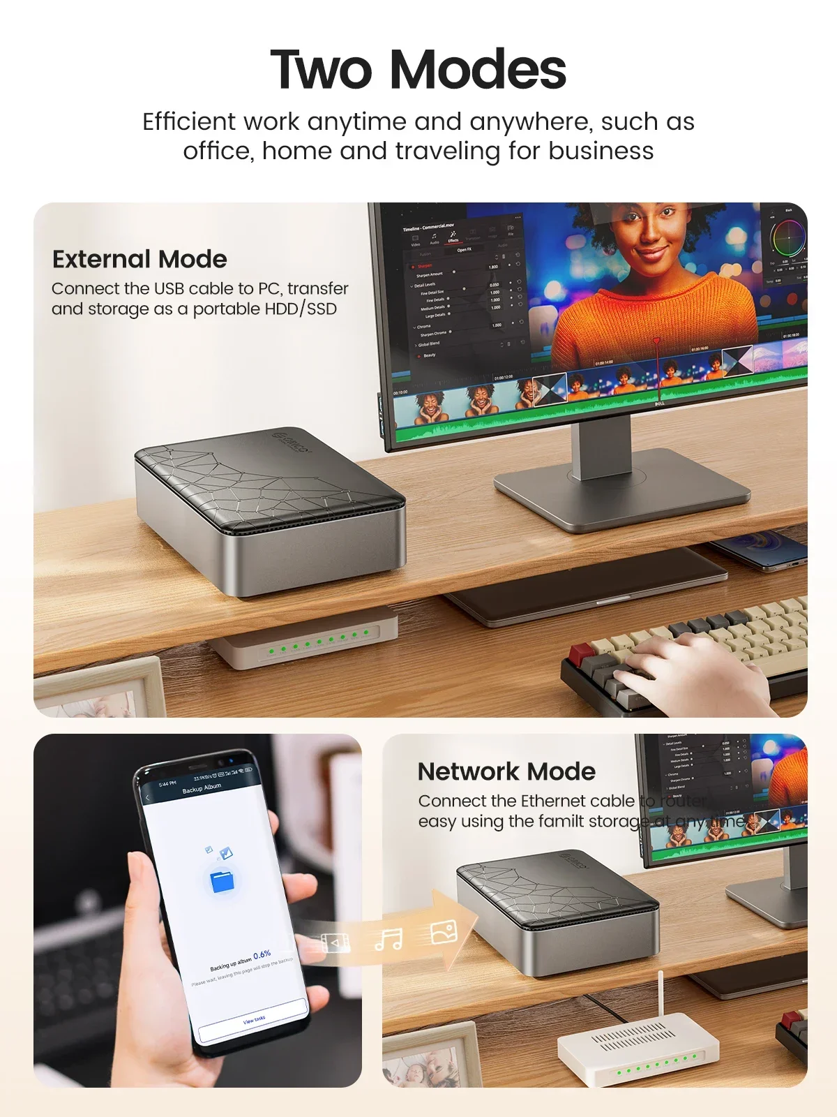 ORICO NAS para disco duro – almacenamiento en red con acceso remoto - imagen 5