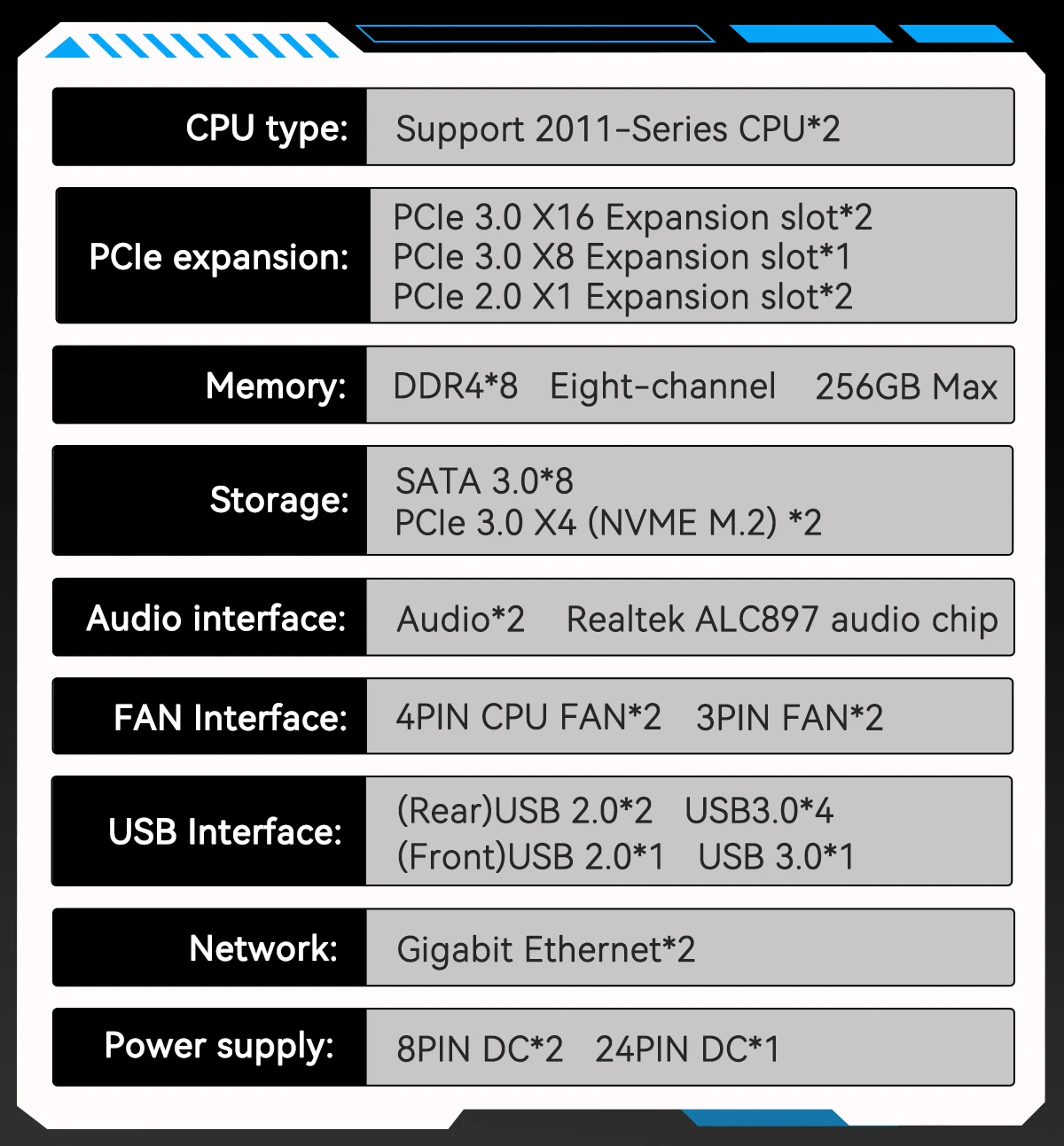 Placa base MACHINIST X99 con doble socket y disipadores