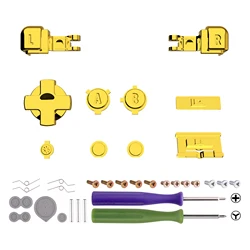EXtremeRate Botones Gameboy Advance SP Oro Cromado