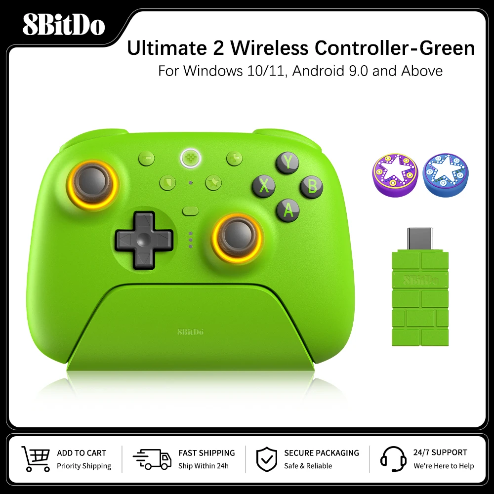 8BitDo Ultimate - Mando inalámbrico 2.4G con base de carga para PC Steam Android - imagen 2