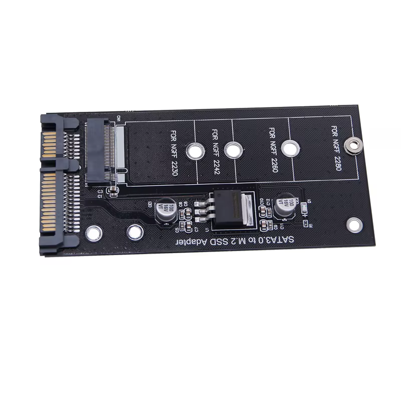 Placa adaptadora M2 a SATA vista lateral