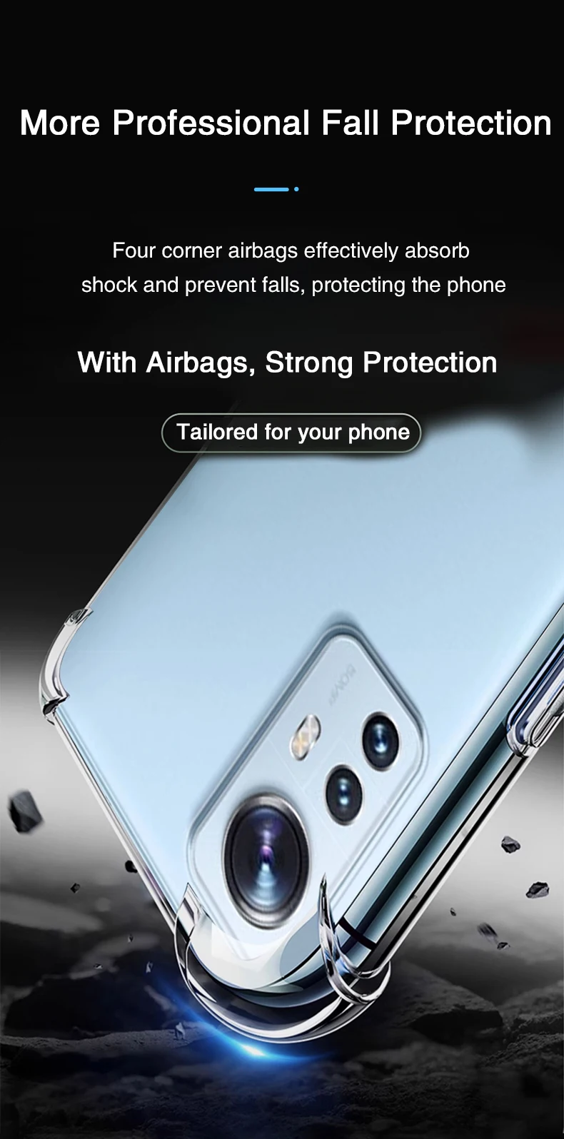 Funda de silicona transparente para Xiaomi Mi 12