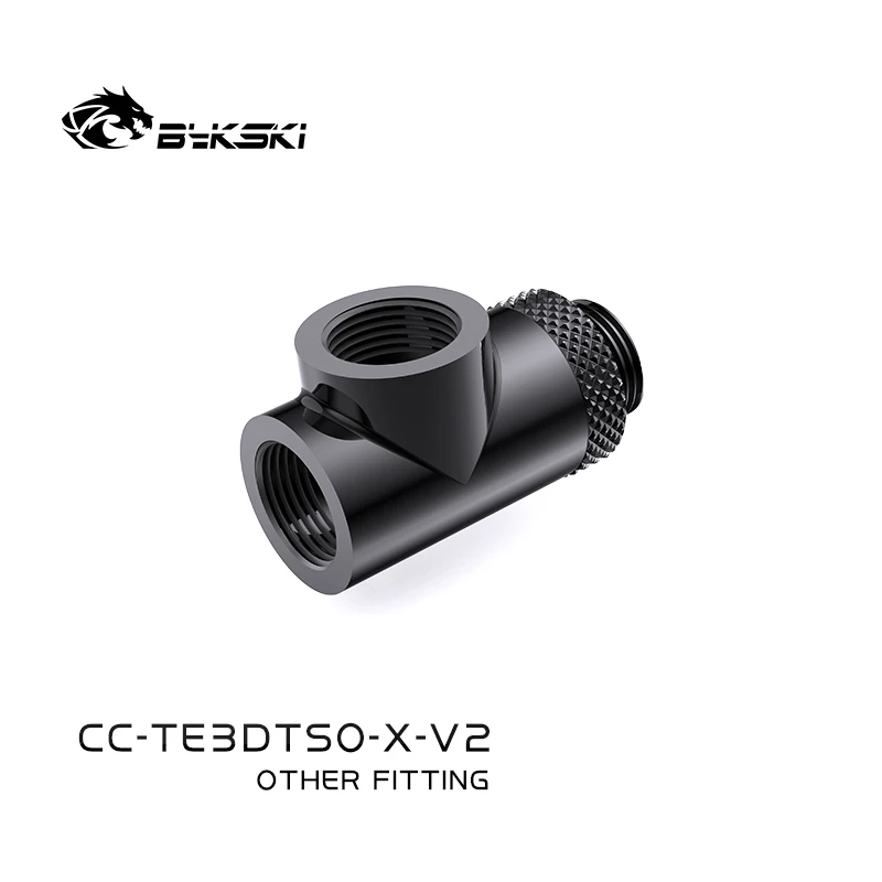 Bykski Adaptador T 3 Vías G1/4" Refrigeración Líquida PC