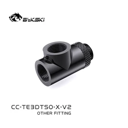 Bykski Adaptador T 3 Vías G1/4" Refrigeración Líquida PC