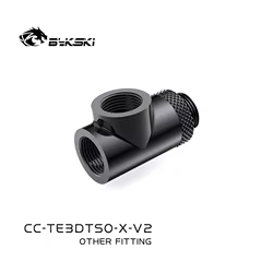 Bykski Adaptador T 3 Vías G1/4" Refrigeración Líquida PC