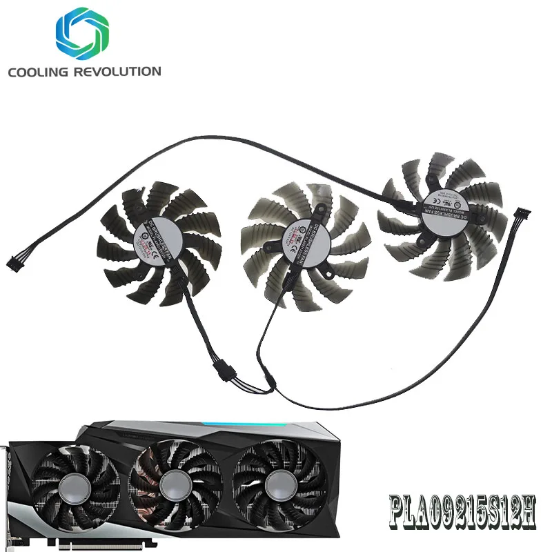 Ventilador PLA09215S12H vista posterior con cableado de 4 pines