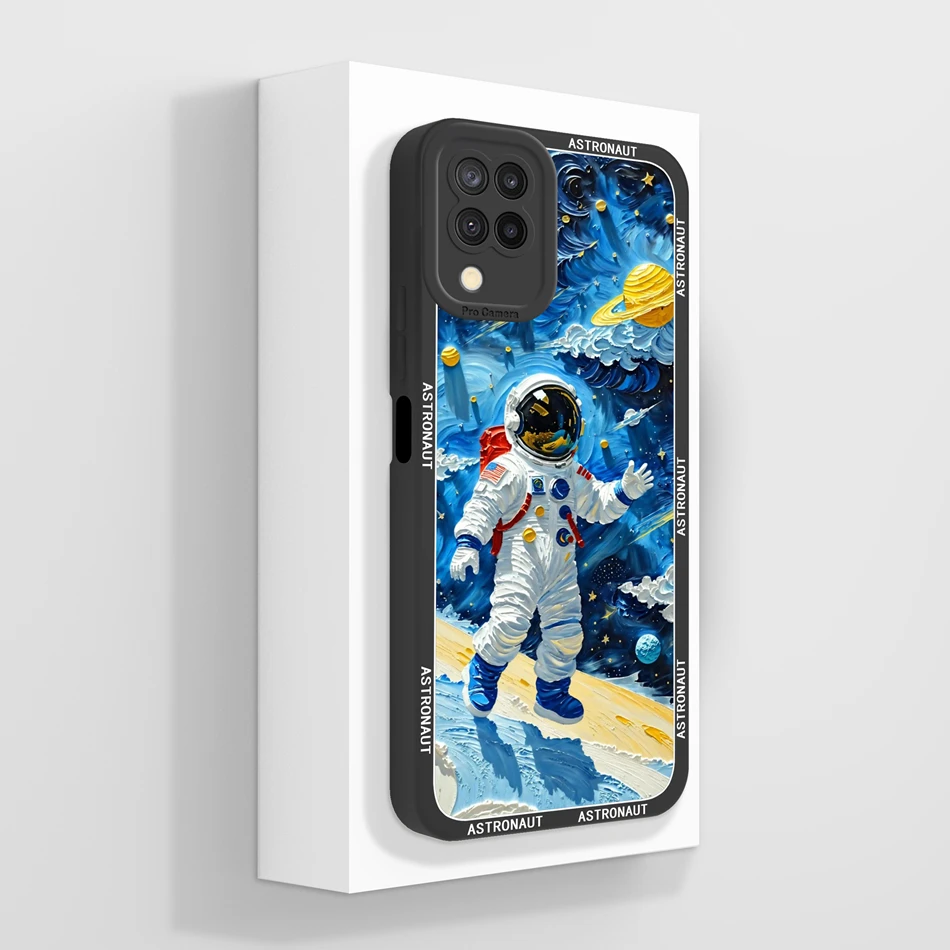 Funda silicona anticaída con diseño artístico