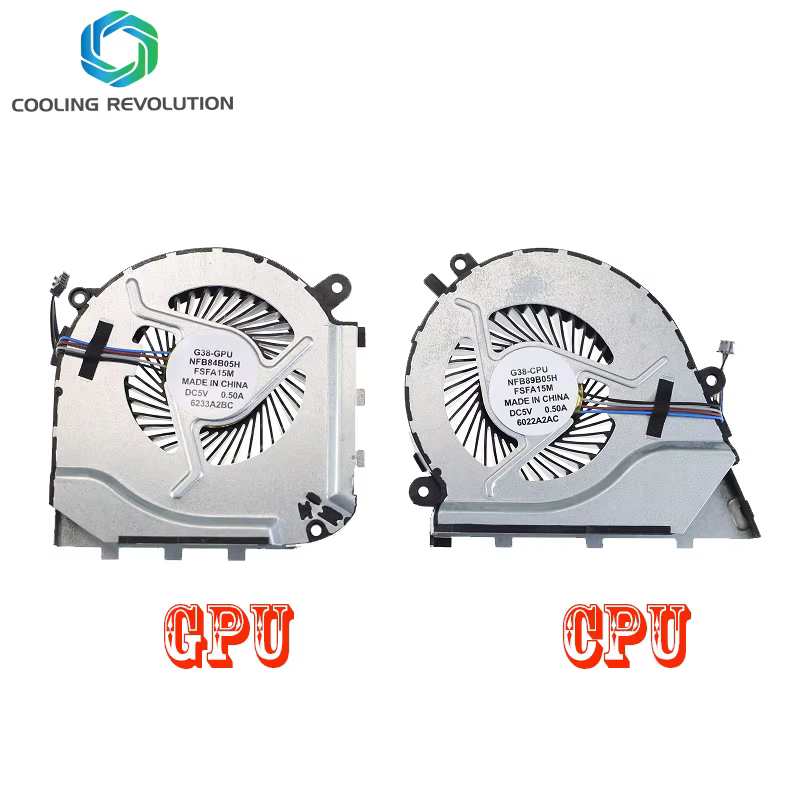 Ventilador de refrigeración GPU CPU HP 17-W vista frontal