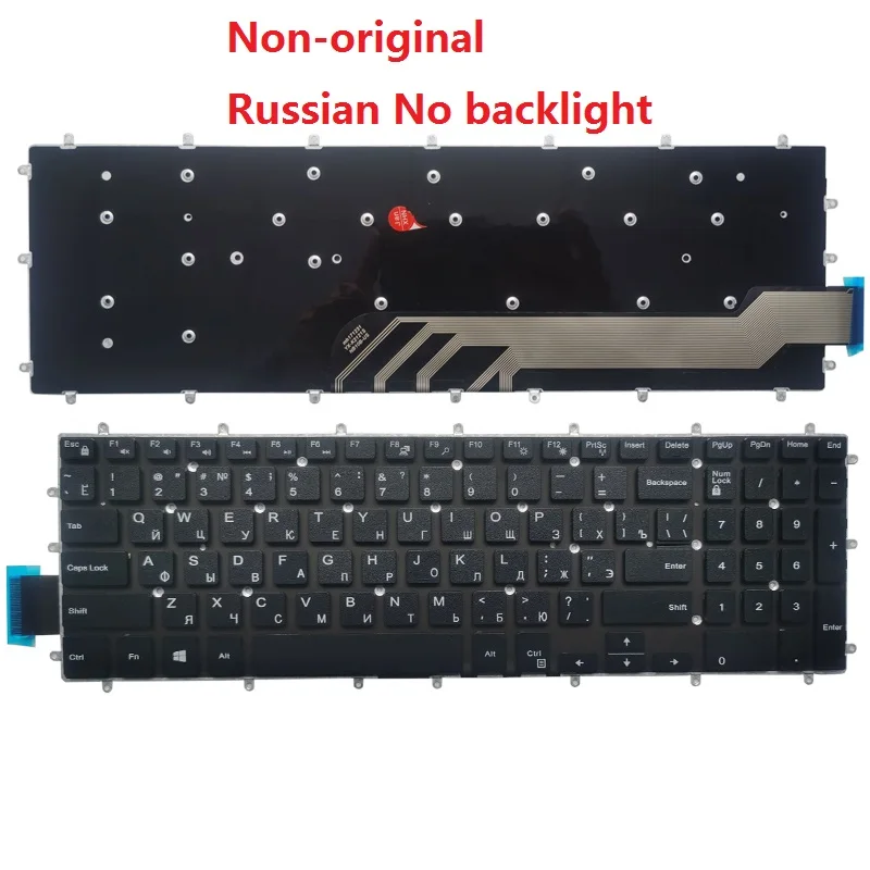 Detalle del conector flex y tornillería del teclado