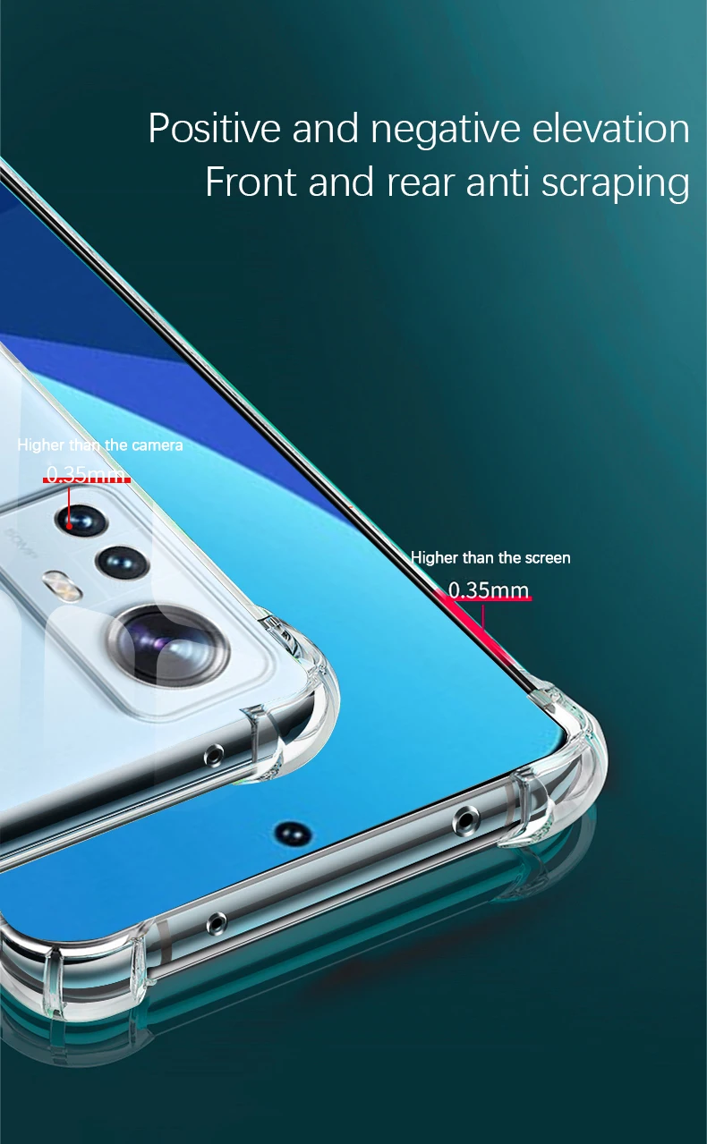 Funda transparente instalada en Xiaomi Mi 12