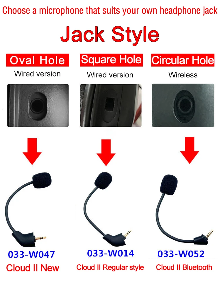 Micrófono de repuesto negro para auriculares de juego