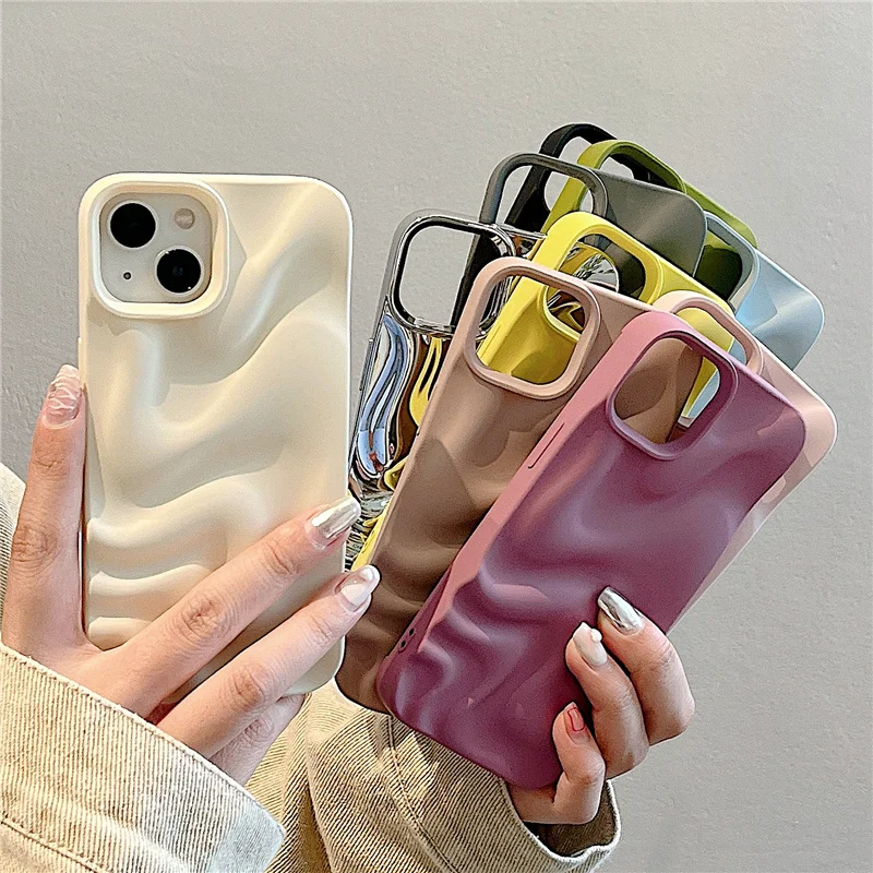 Funda iPhone diseño ondas plating plateado