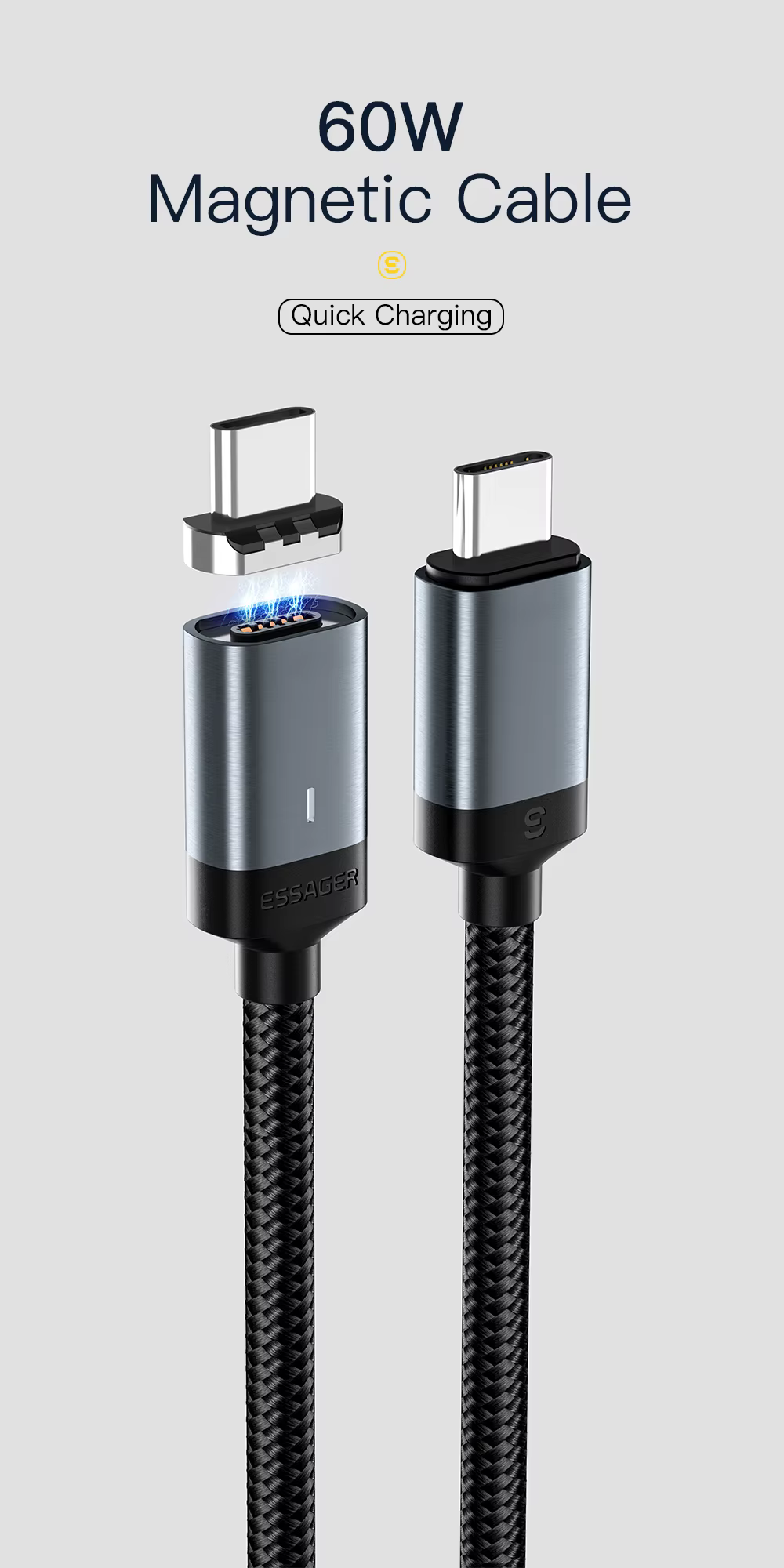 Cable magnético ESSAGER visto de cerca