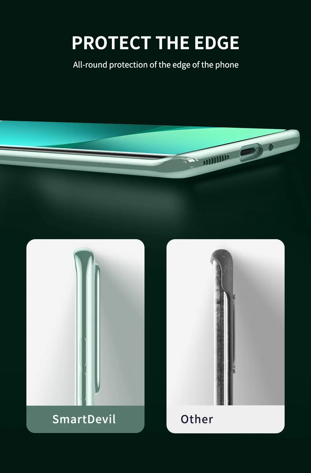 Acabado transparente de la funda