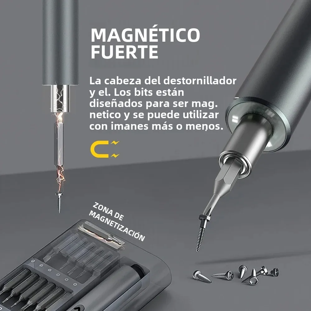 Destornillador Eléctrico USB-C Recargable – Kit Reparación Móviles - imagen 4
