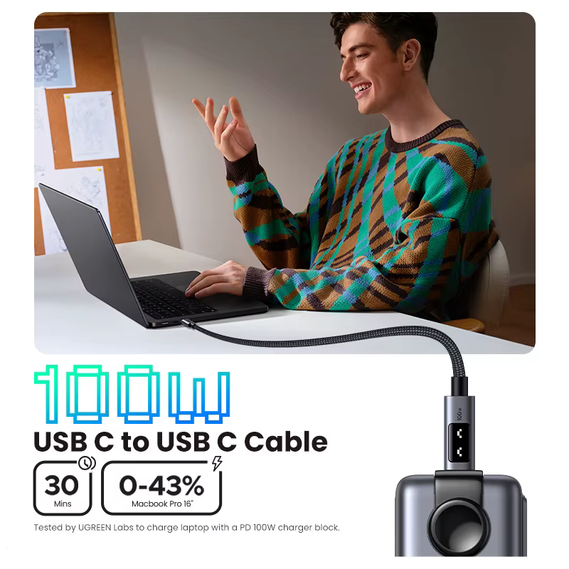 UGREEN UNO PD100W Cable USB-C de Carga Rápida - imagen 2