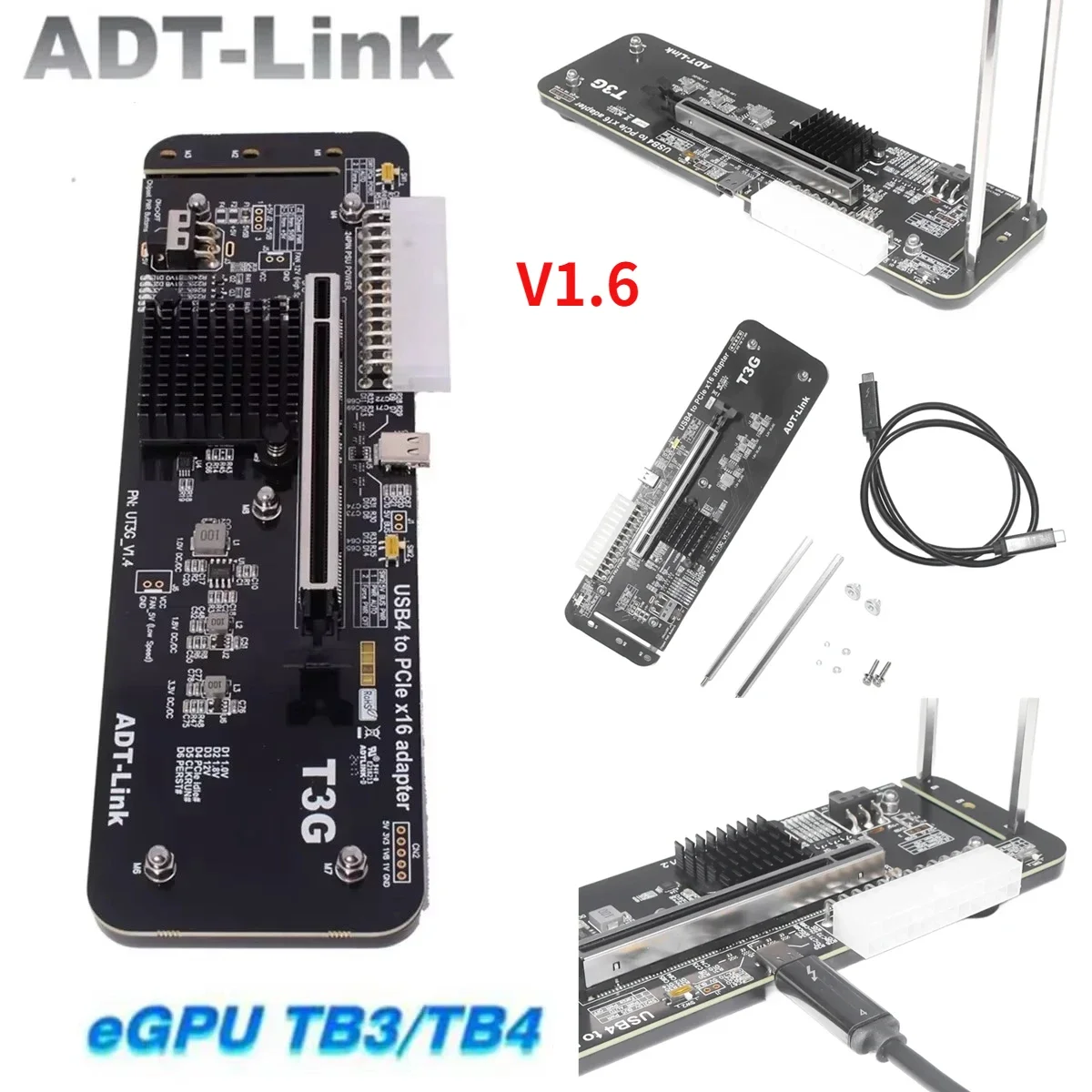 Caja eGPU USB4 UT3G V1.6 – Thunderbolt 4 PCIe 4.0x16 para Portátil Gaming - imagen 3